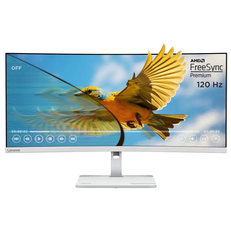 Lenovo L34W-4C 34″ Curved VA Monitor – Grey