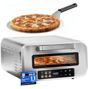 Amazon.de: ProfiCook® Pizzaofen elektrisch | 400°C | echter Pizzastein | inkl. Pizzaheber | variable Zeit und Temperatureinstellung | Pizza Ofen Elektro | für …