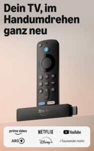Amazon Fire TV Stick HD (neueste Generation) mit Alexa-Sprachfernbedienung, Free- & Live-TV, einfache Einrichtung, Stromversorgung über TV