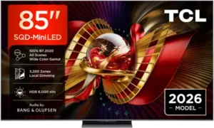 TCL 85C89L SQD-Mini LED TV (85 Zoll) – Smart TV mit Alexa und Google Assistant