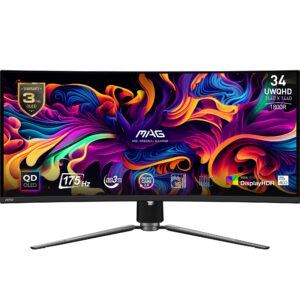 MSI MAG 341CQPDE QD-OLED Gaming Monitor – 175 Hz, OLED Care 2.0