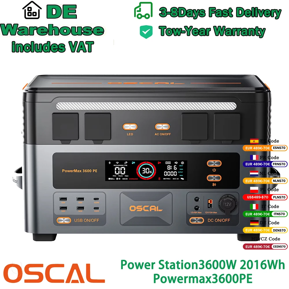 Oscal PowerMax 3600 PE mit PayPal Cashback