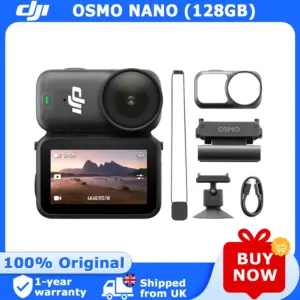 DJI Osmo Nano 4K Action Camera with 128GB, Vision Dock