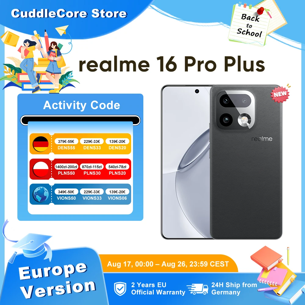 realme 16 Pro Plus 5G EU-Version Smartphone (Versand aus Polen)