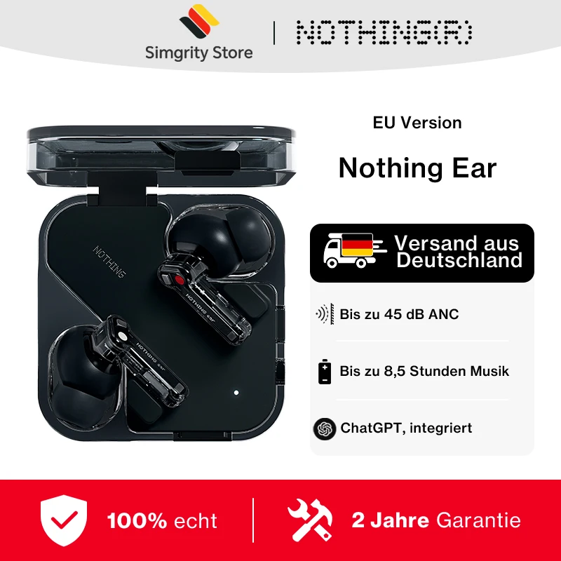 Nothing Ear Kabelloses Bluetooth-Headset mit ANC