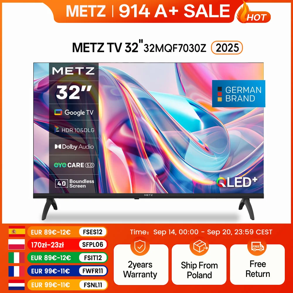 Telewizor Metz QLED 32″ Smart Google TV HDR
