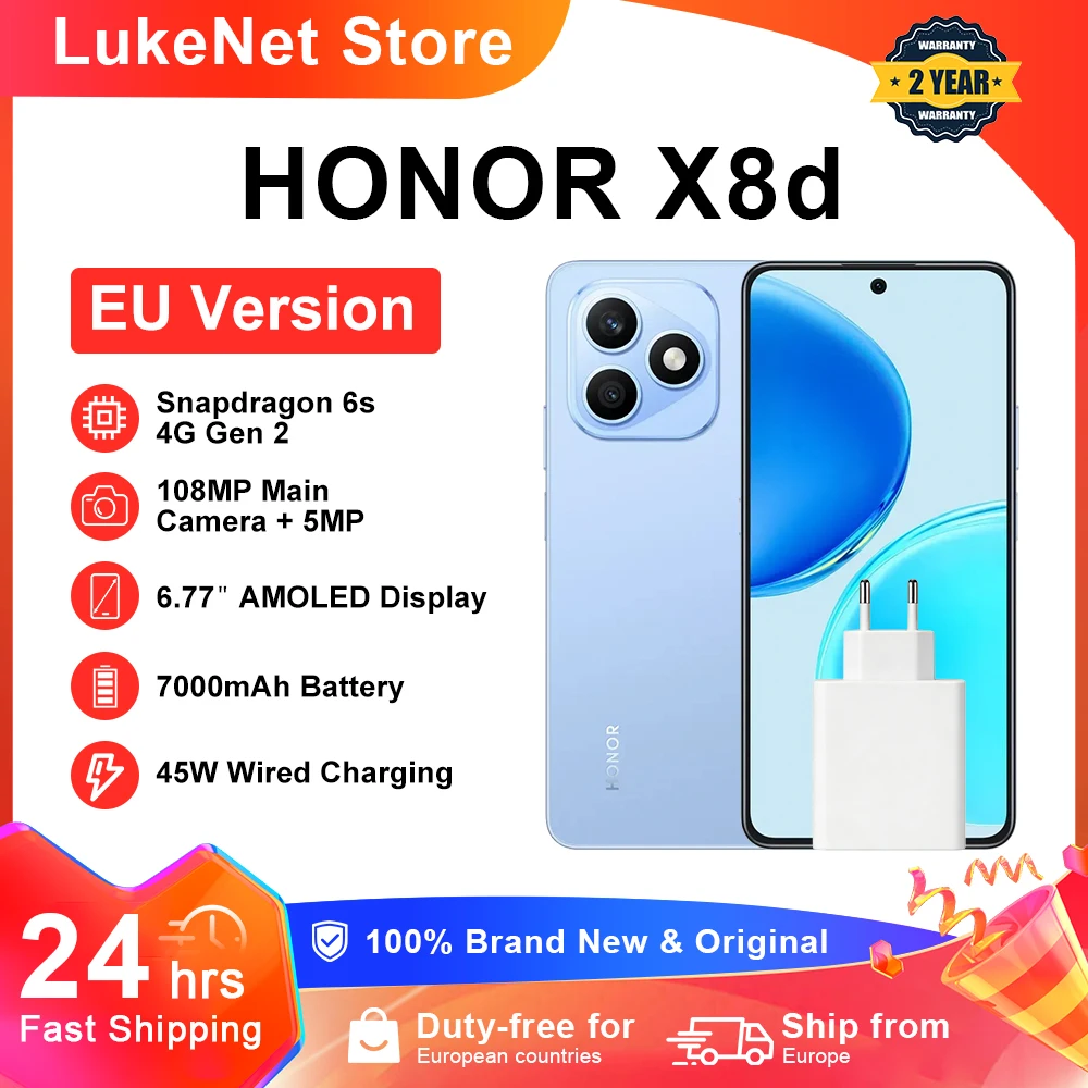 HONOR X8d 4G Smartphone (8/256 GB) für nur 183,06 €