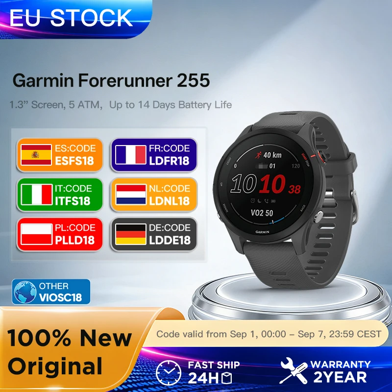 Garmin Forerunner 255 GPS-Laufuhr | 46 mm | 1,3″-Display