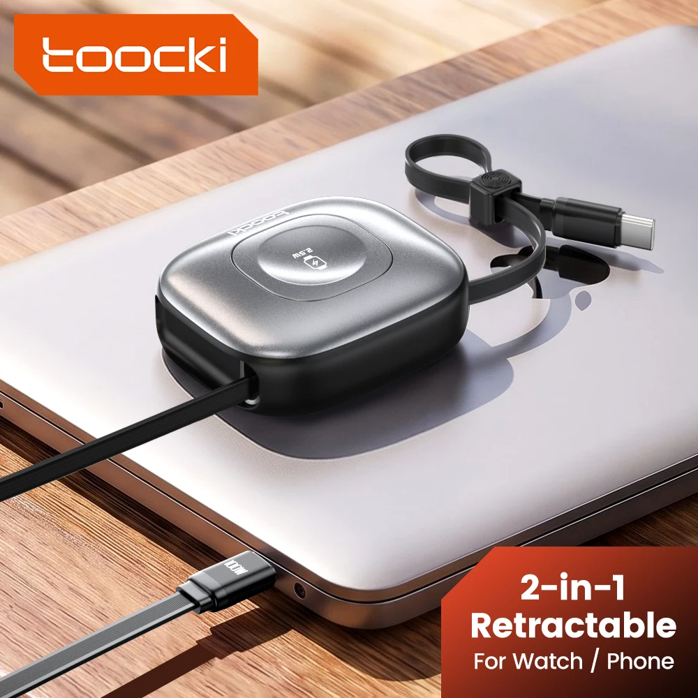 Toocki 2-in-1 Magnetisches USB-C Ladekabel mit Wireless Charger