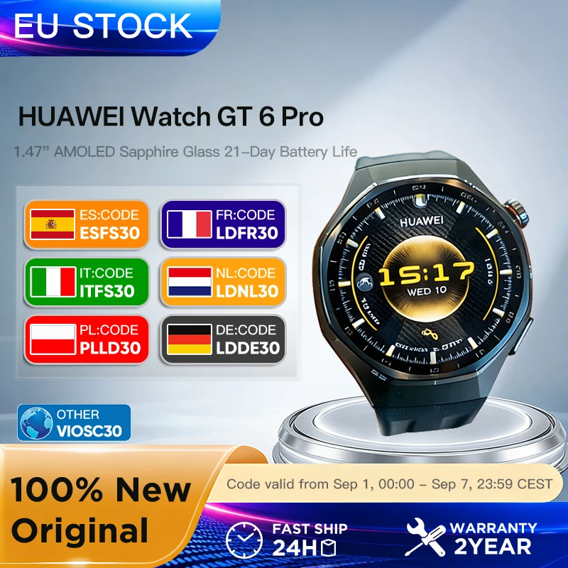 HUAWEI Watch GT 6 Pro 46mm Titan – Smartwatch mit EKG und Bluetooth 6.0