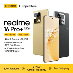 realme 16 Pro Plus 5G con batería de 7000mAh y cámara de 200MP