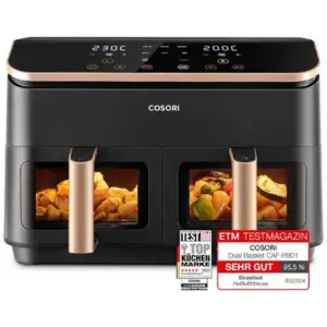 Cosori CAF-R903 6-in-1 Air Fryer XXL mit Dual Zone