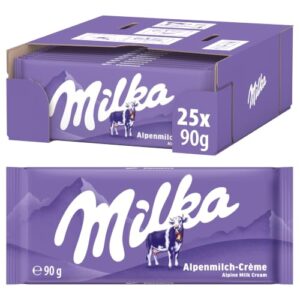 Milka Alpenmilch Schokolade 25er Pack Spar-Abo bei Amazon