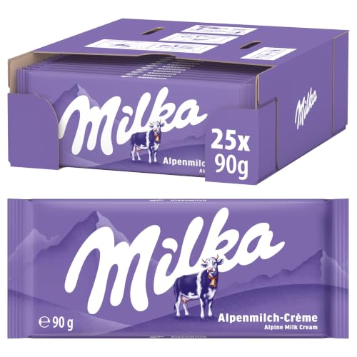 Milka Alpenmilch Schokolade 25er Pack Spar-Abo bei Amazon