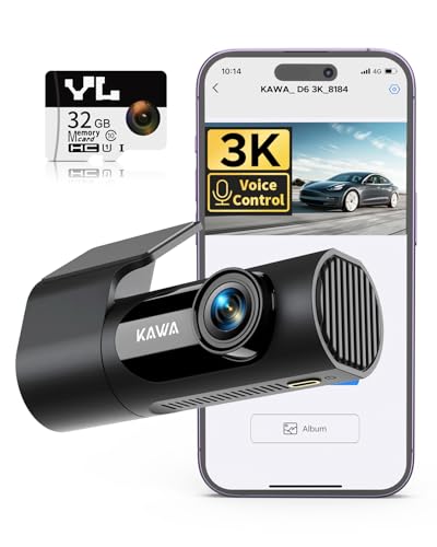 KAWA 3K Dashcam mit 360° Rotation und WLAN
