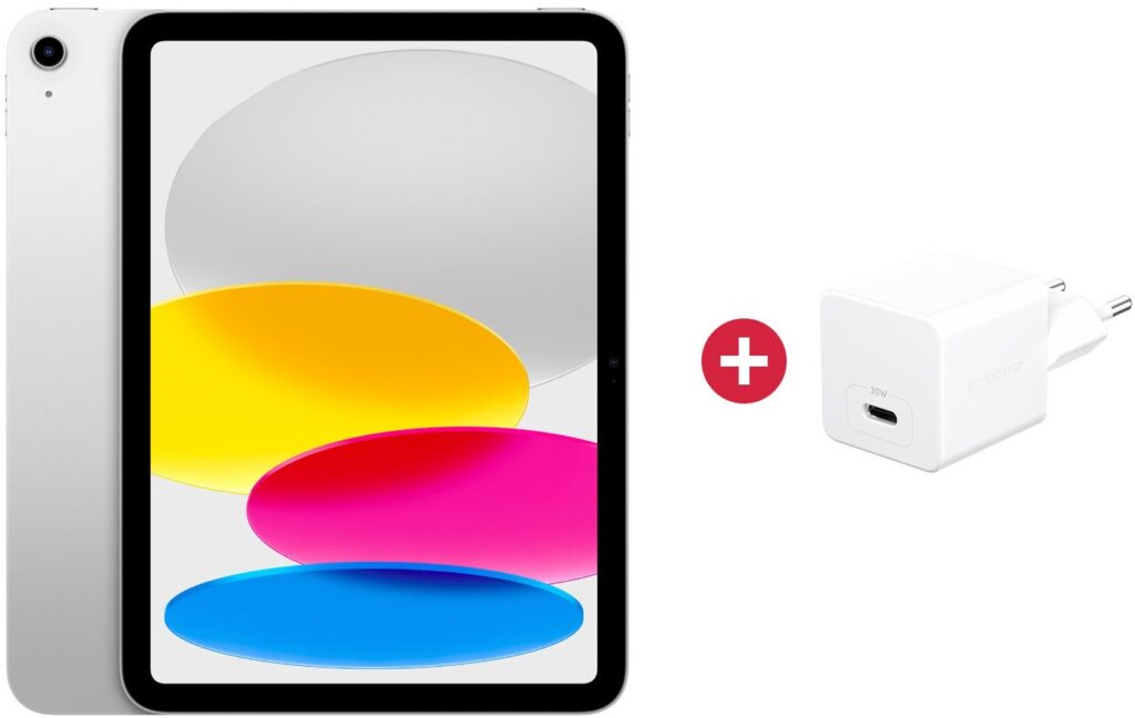 Apple iPad 11″ (128GB) WiFi (A16, 2025) silber + USB Type-C Ladegerät