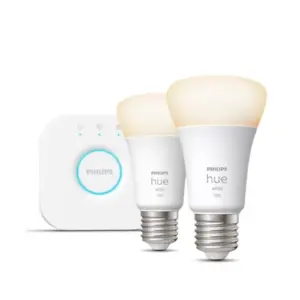 Philips Hue Starter-Set mit 2 Lampen und Bridge für 39,99€