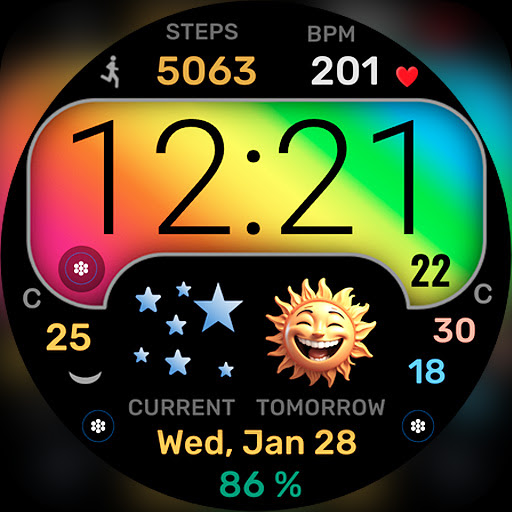 h1101 World of Gradients – WearOS Watchface im Play Store
