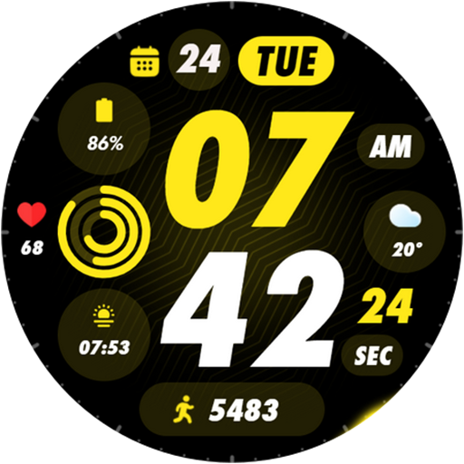 PIXEL SPORT PRO Watch Face für Wear OS 4+