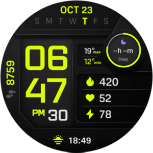 PIXEL INSTINCT 3 Watch Face: Stylisches Digital-Watchface für Wear OS