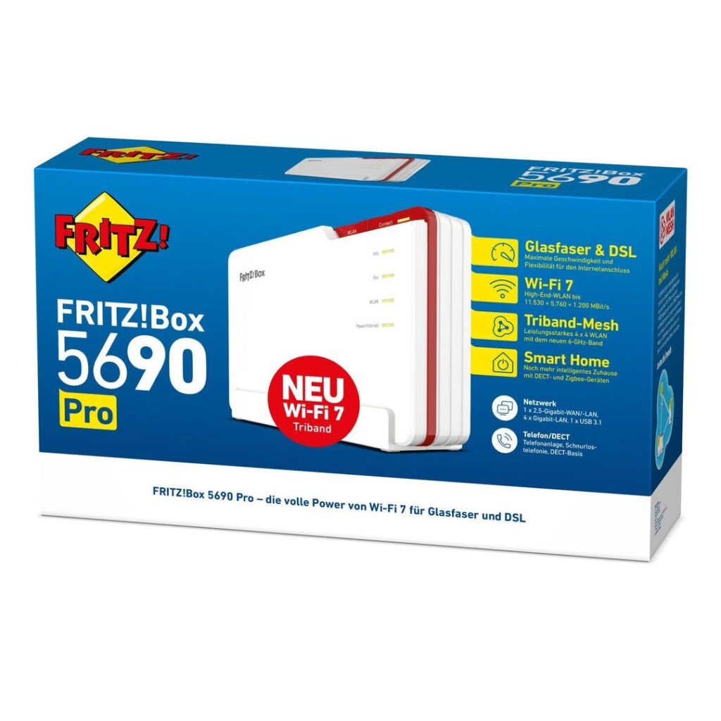 FRITZ!Box 5690 Pro Router (Mesh, DSL, Glasfaser)
