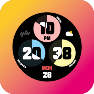 YamWatch Digital 3 für WearOS Smartwatches