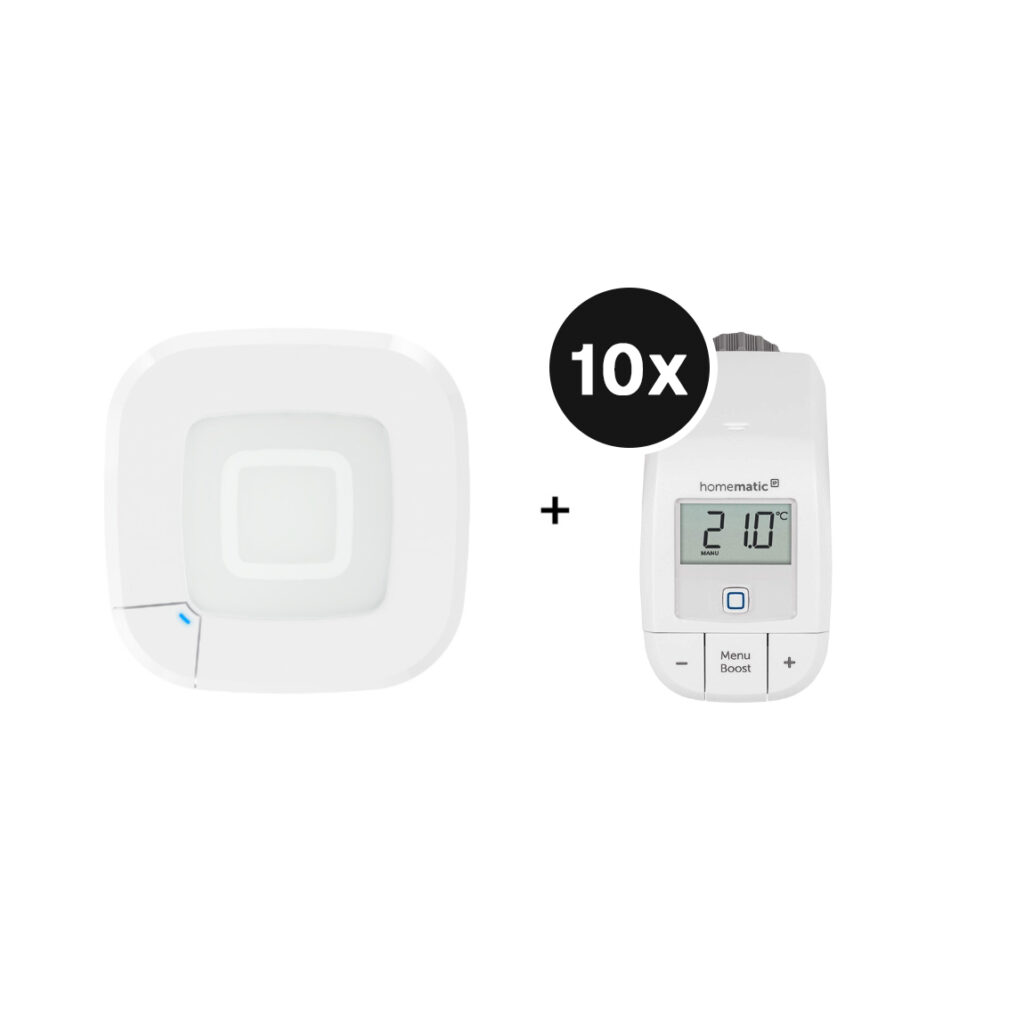 Homematic IP Starter-Set Heizen mit 10 Thermostaten und Access Point 2