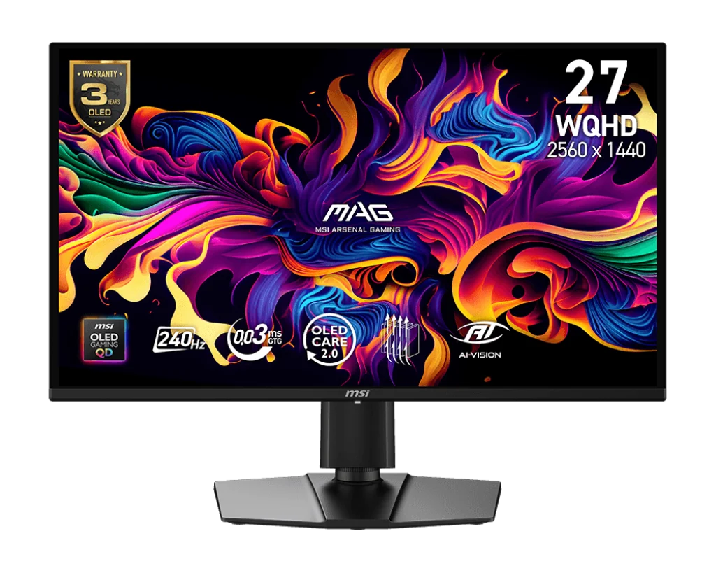 Écran gaming QD-OLED MSI 27&Prime; 2560×1440 240Hz