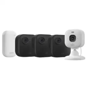 Blink Outdoor 4 Kameras mit Blink Mini 2K+ Innenkamera