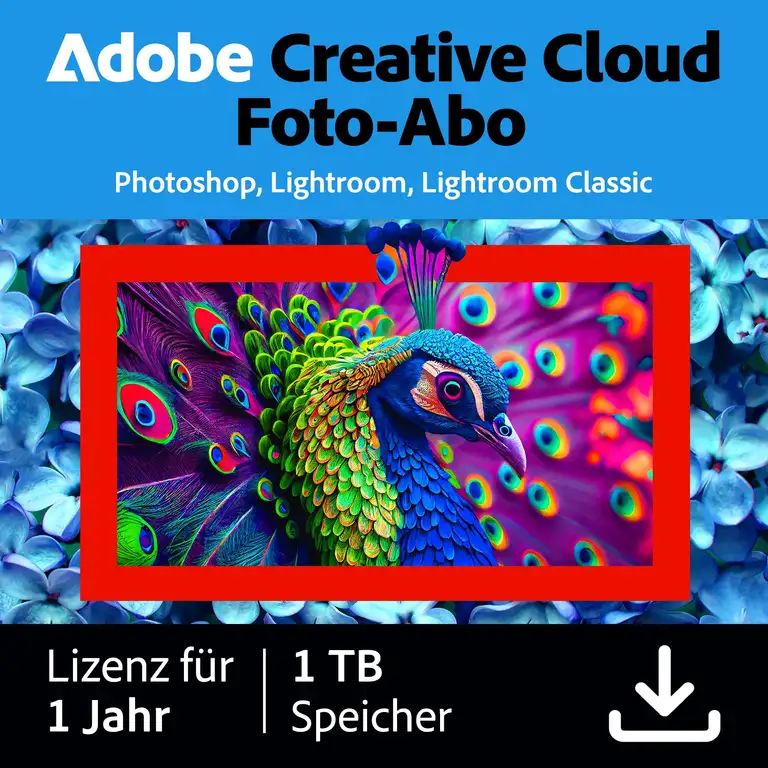 Adobe Creative Cloud Foto-Abo 1TB mit Lightroom & Photoshop
