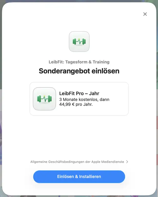 LeibFit Premium 3 Monate kostenlos | Apple Watch-App