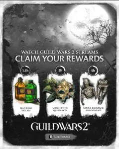 Guild Wars 2 Twitch Drops: Farbkit, Maske und Ghul-Rucksack-Set