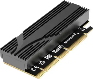SABRENT M.2 NVMe zu PCIe 5.0 Adapter mit Aluminium-Kühlkörper