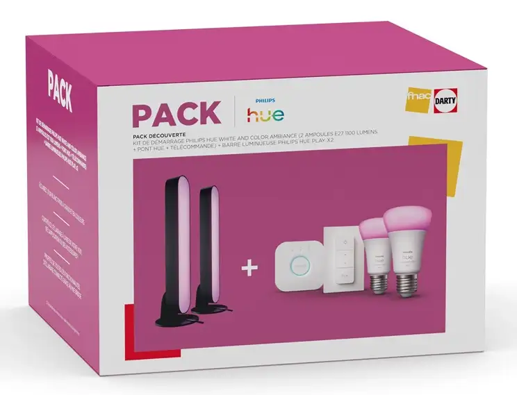 Pack Découverte Philips Hue avec pont et ampoules