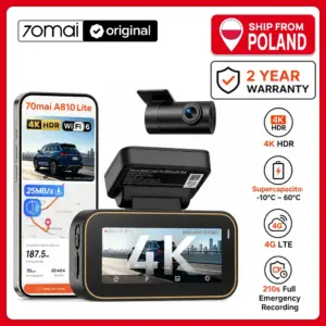 Kamera samochodowa 70mai A810 Lite 4K HDR z GPS i Wi-Fi 6