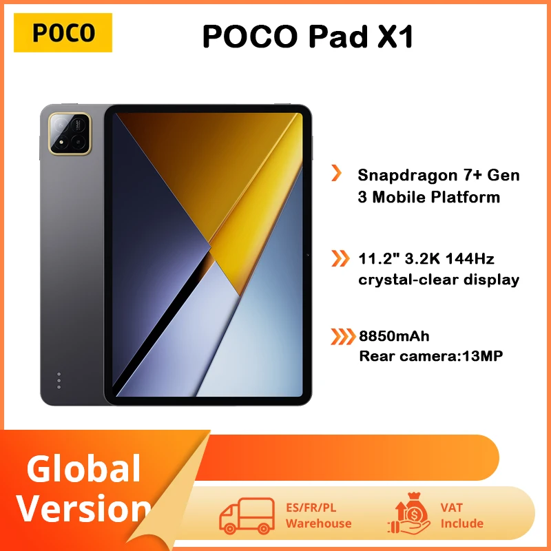 POCO Pad X1 (Global Version) – 11.2″ 3.2K 144Hz, Snapdragon 7+ Gen 3