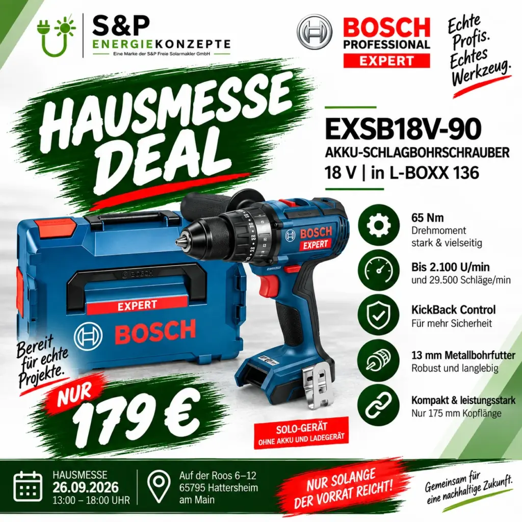 Bosch Expert Akku-Schlagbohrschrauber EXSB18V-90 mit L-BOXX