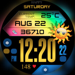Gradient King Watch Face für WearOS-Smartwatches