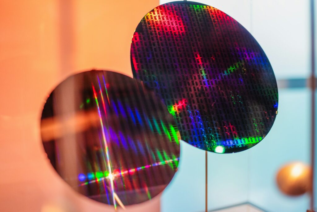 Silizium-Wafer als Zwischenprodukt in der Halbleiter- und Computerchip-Produktion