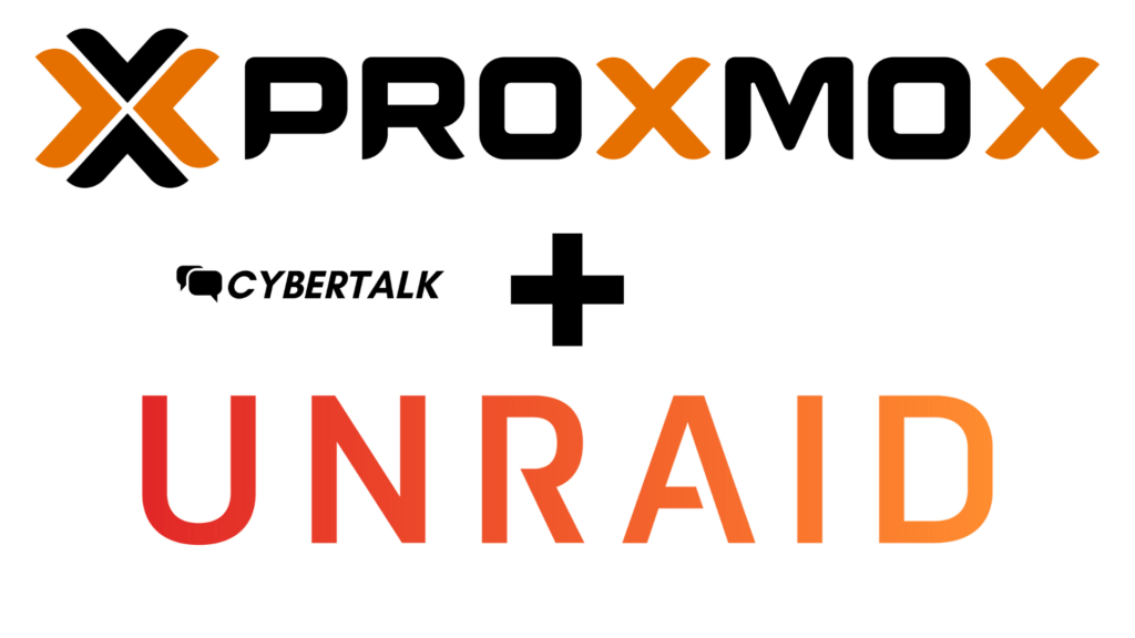 Proxmox und unRAID Logo nebeneinander