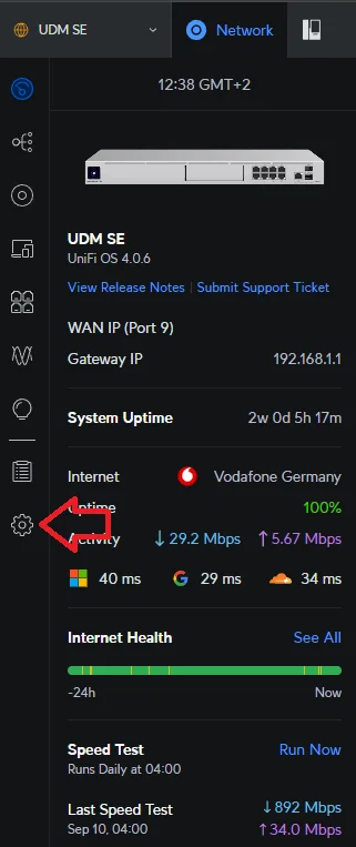 Unifi Network Settings