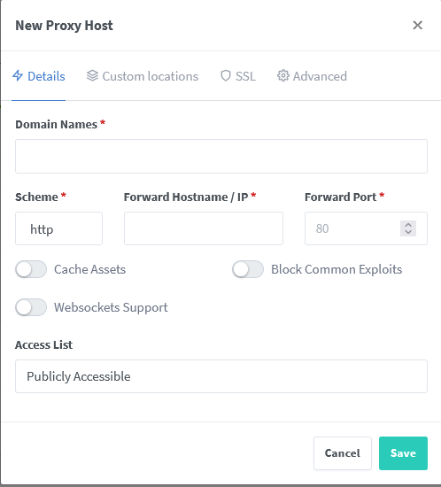 Anmeldung am Nginx Proxy Manager