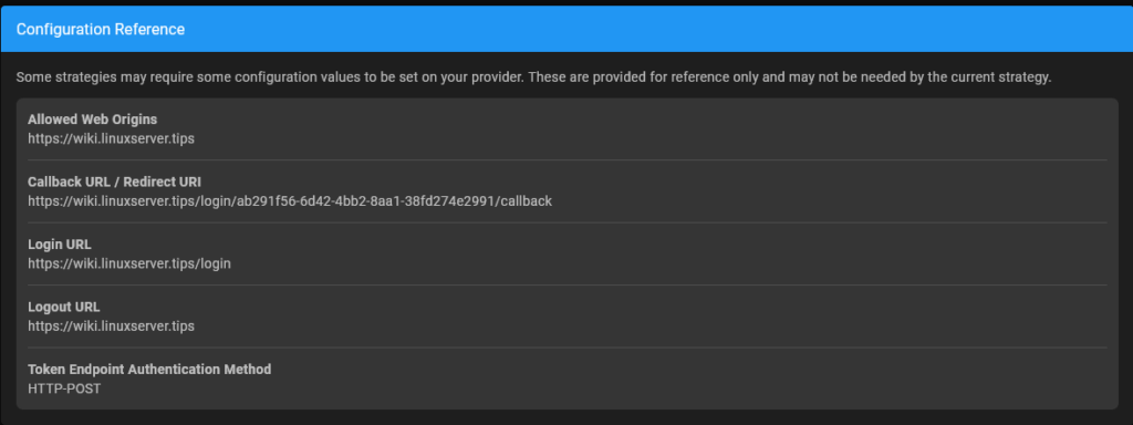 Callback-URL der Wiki.js-Installation auslesen