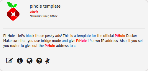 Apps-Tab im Unraid-Menü mit der Suche nach Pi-hole
