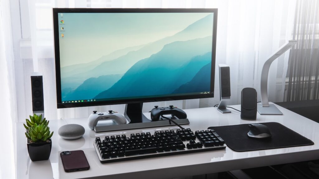 Linux-Desktop am Computer