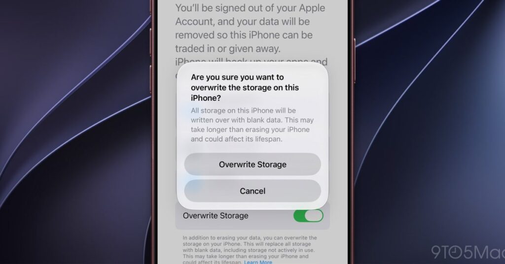 iOS 27.2: Apple bereitet vollständiges Überschreiben des iPhone-Speichers vor