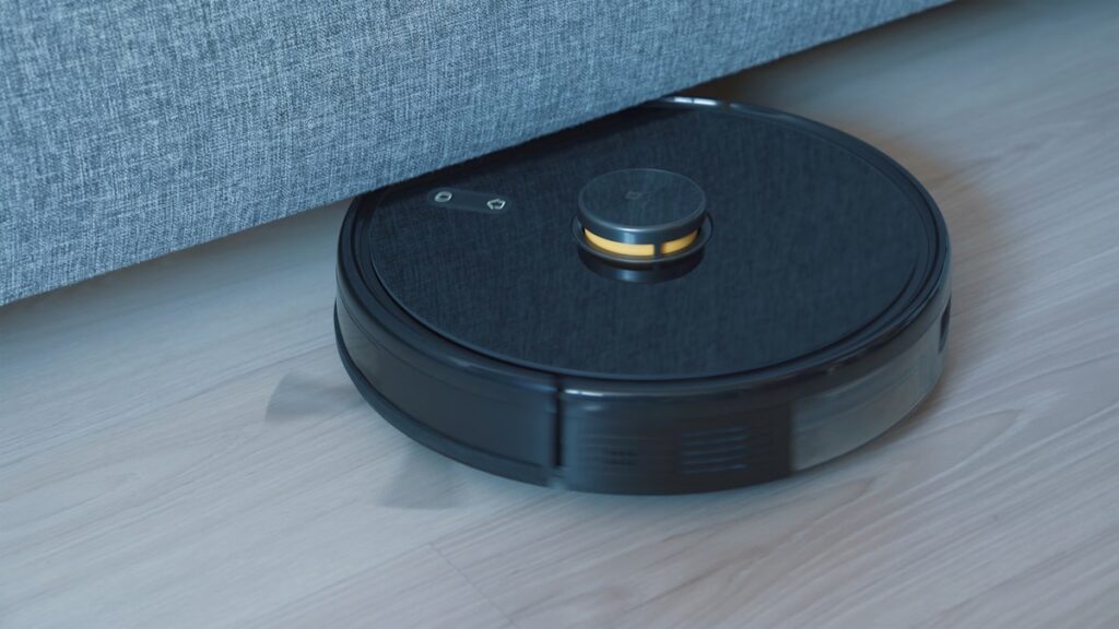 Saugroboter im Wohnzimmer